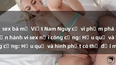 sex bà mẹ Việt Nam Nguy cơ vi phạm pháp luật khi thực hiện hành vi sex nơi công cộng: Hậu quả và hình phạt có thể đối mặt